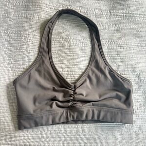 Young LA Gray Halter Sports Bra